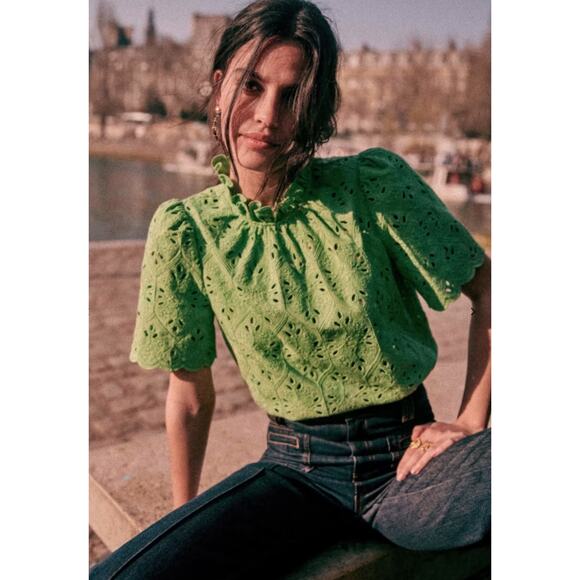 Sezane Louisah Blouse size 34 - US 2 - Picture 1 of 6